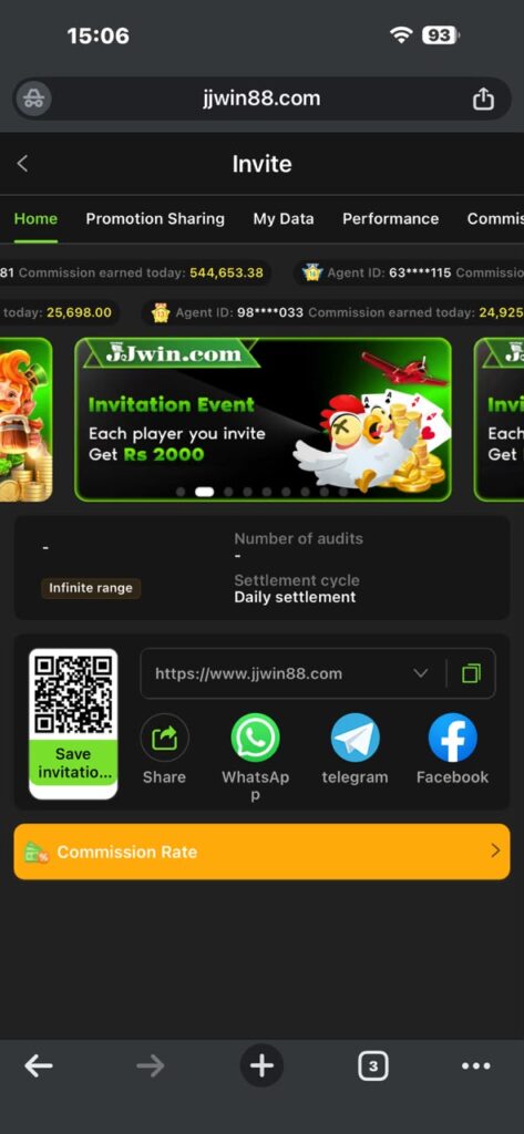JJWin Refer & Earn