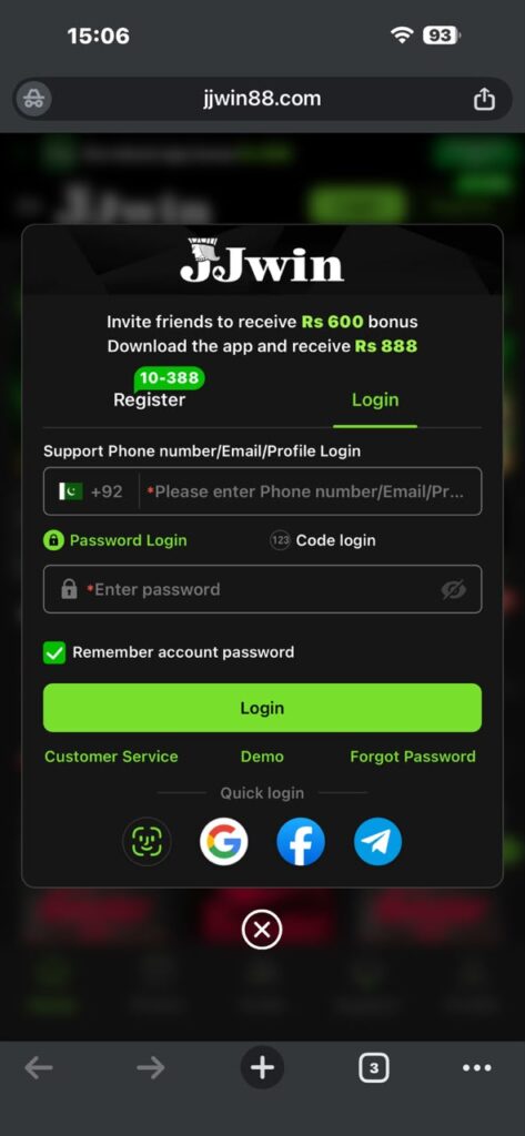 JJWin Login